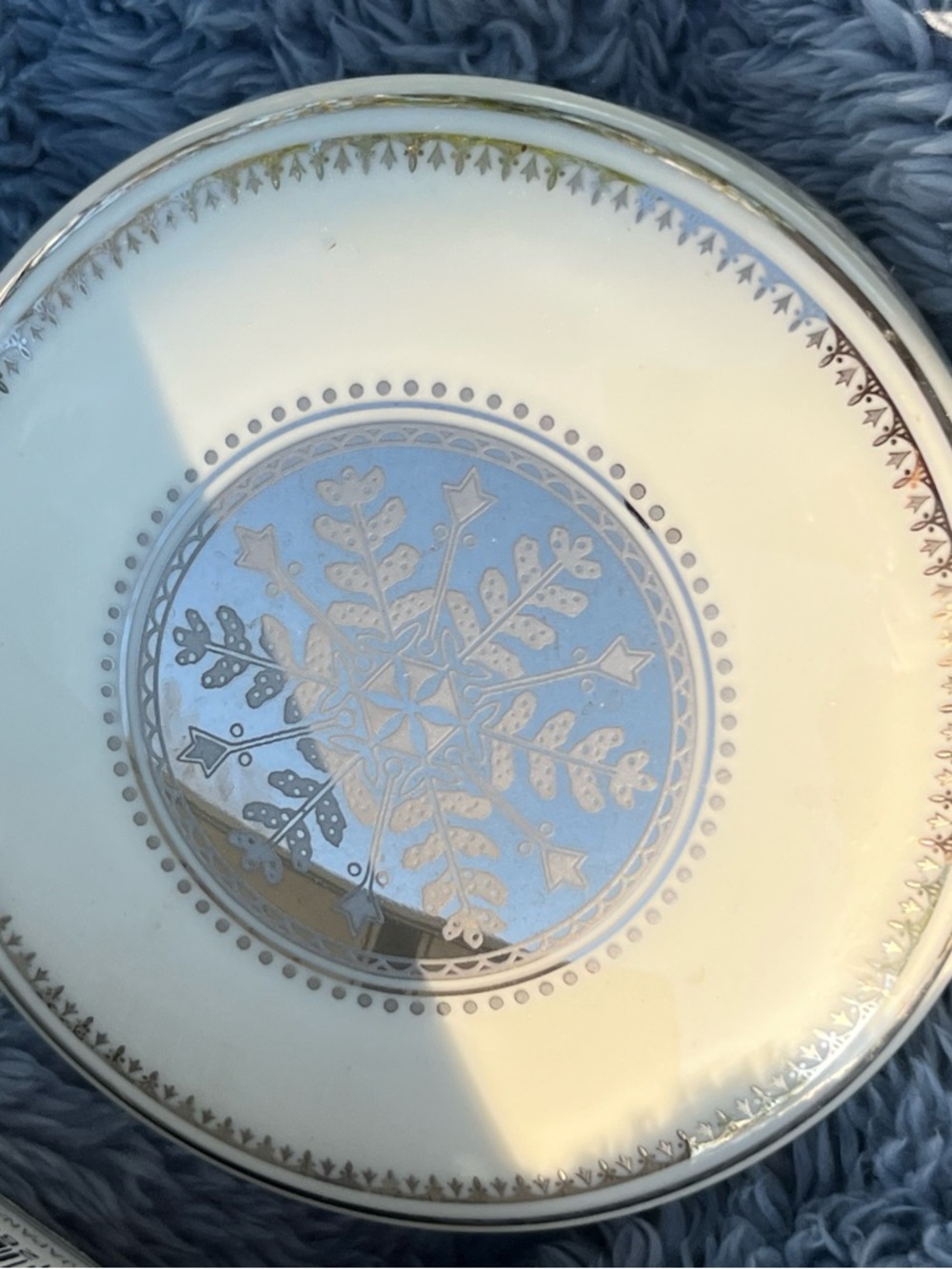 Mikasa White Christmas Lidded Fine China Candy or Trinket Dish